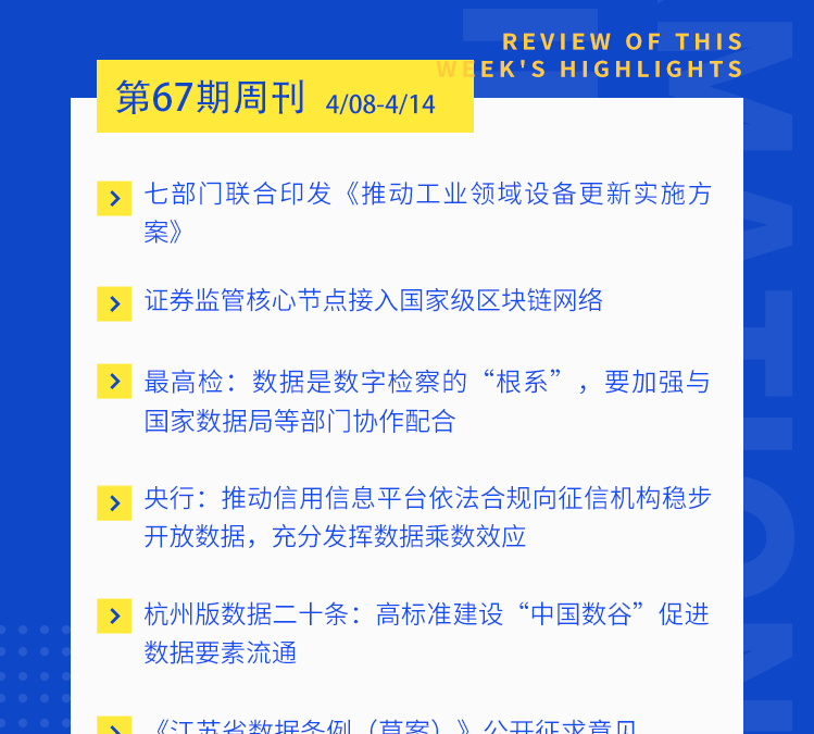 第67期 | 产业区块链一周快讯速览缩略图 第67期 | 产业区块链一周快讯速览缩略图