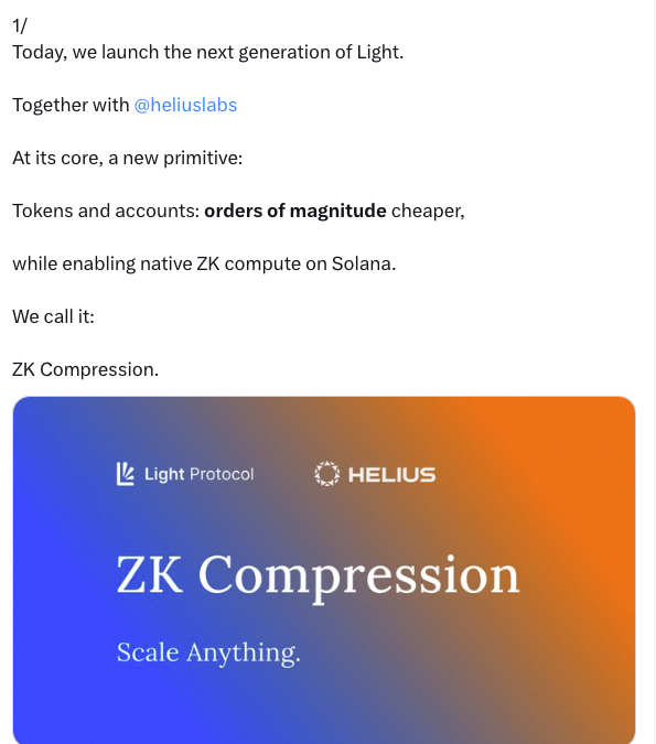 Solana推出ZK Compression,以太坊社区「破防」了?缩略图 Solana推出ZK Compression,以太坊社区「破防」了?缩略图