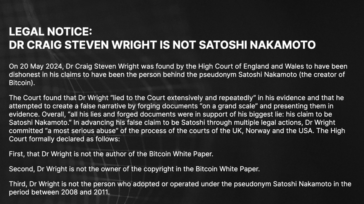 人人都可以是中本聪,Craig Wright除外缩略图 人人都可以是中本聪,Craig Wright除外缩略图