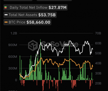 比特币现货ETF总资产净值为537.46亿美元，累计净流入173.66亿美元缩略图