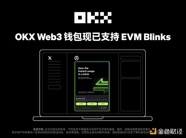 OKX Web3钱包成为首个支持EVM Blinks功能的多链钱包缩略图 OKX Web3钱包成为首个支持EVM Blinks功能的多链钱包缩略图